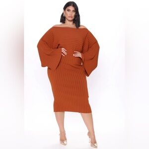 NWOT Fashion Nova Sweater Midi Dress 2X